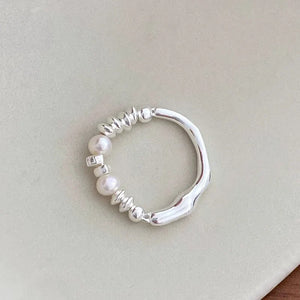 Beaded Wavy Ring