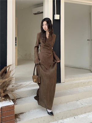 Blouse & Skirt Two Piece Set