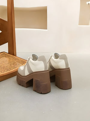 Color Block Platform Oxford Heels