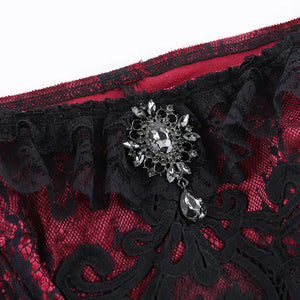 Goth Lace Trim Corset Top