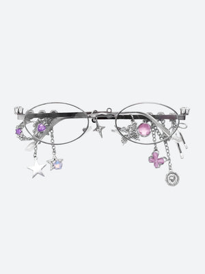 Rhinestone Oval Glasses