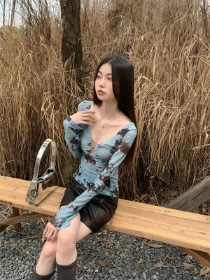 Y2K Tie Dye Sheer Tee