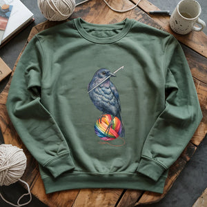 Crochet Crow Sweatshirt