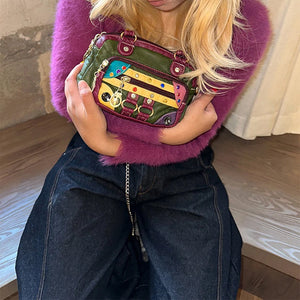 Hippie Aesthetic Patchwork Mini Bag