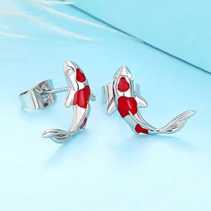 Koi Fish Stud Earrings