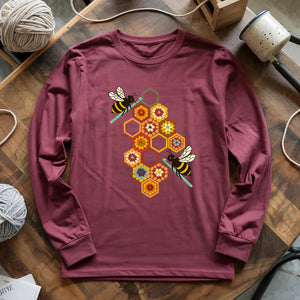 Crochet Bees Long Sleeve T-shirt