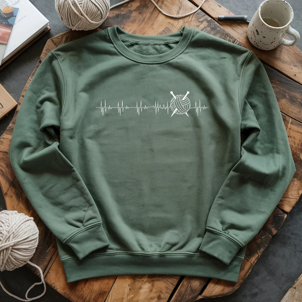 Knit heartbeat Sweatshirt