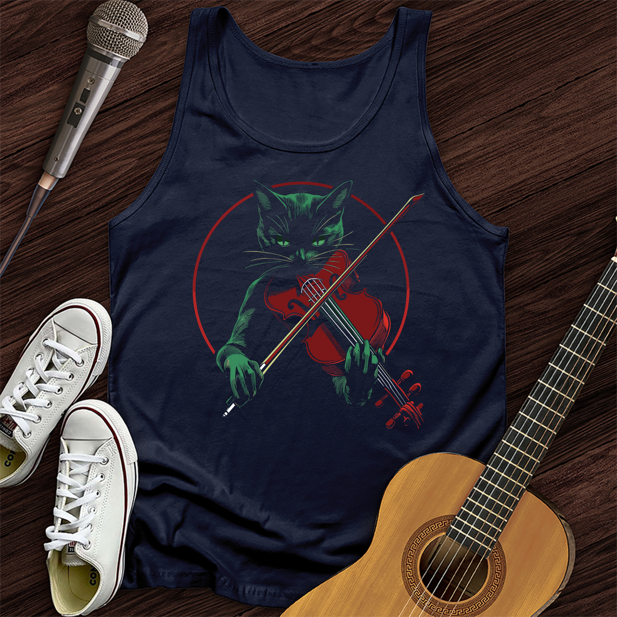 Black Cat Violin Tank