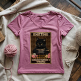 Knitting Because murder is wrong Lady V-neck