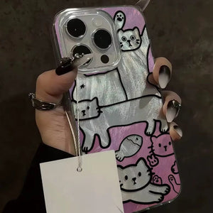 Cat Metallic Phone Case