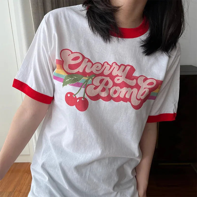 Cherry Bomb Ringer Tee