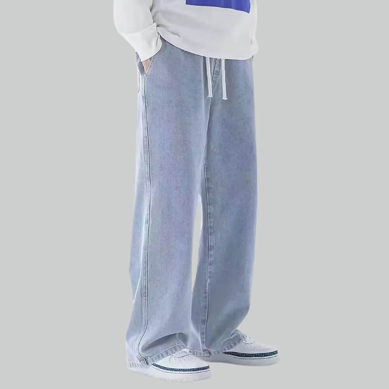 Drawstring Denim Pants