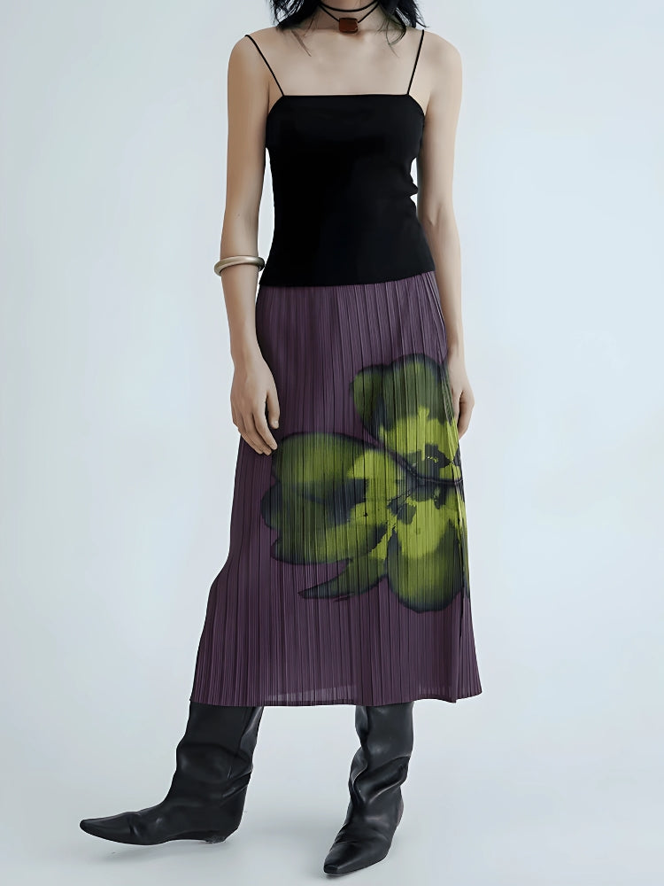 Floral Top & Midi Skirt Two Piece Set