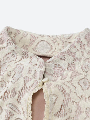 Lace Cut Out Mini Dress