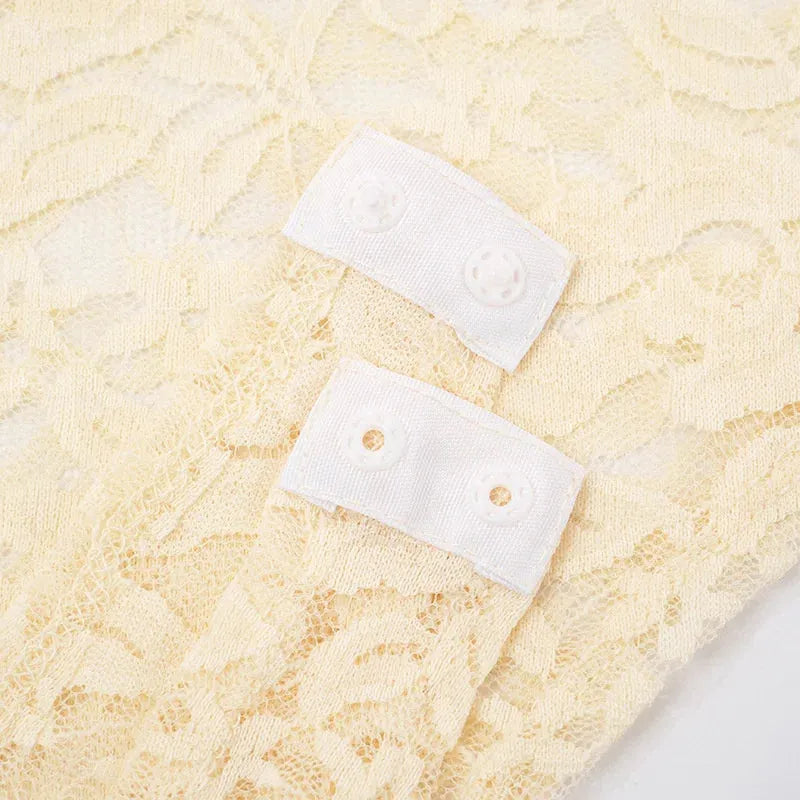 Lace Top & Bodysuit Two Piece Set