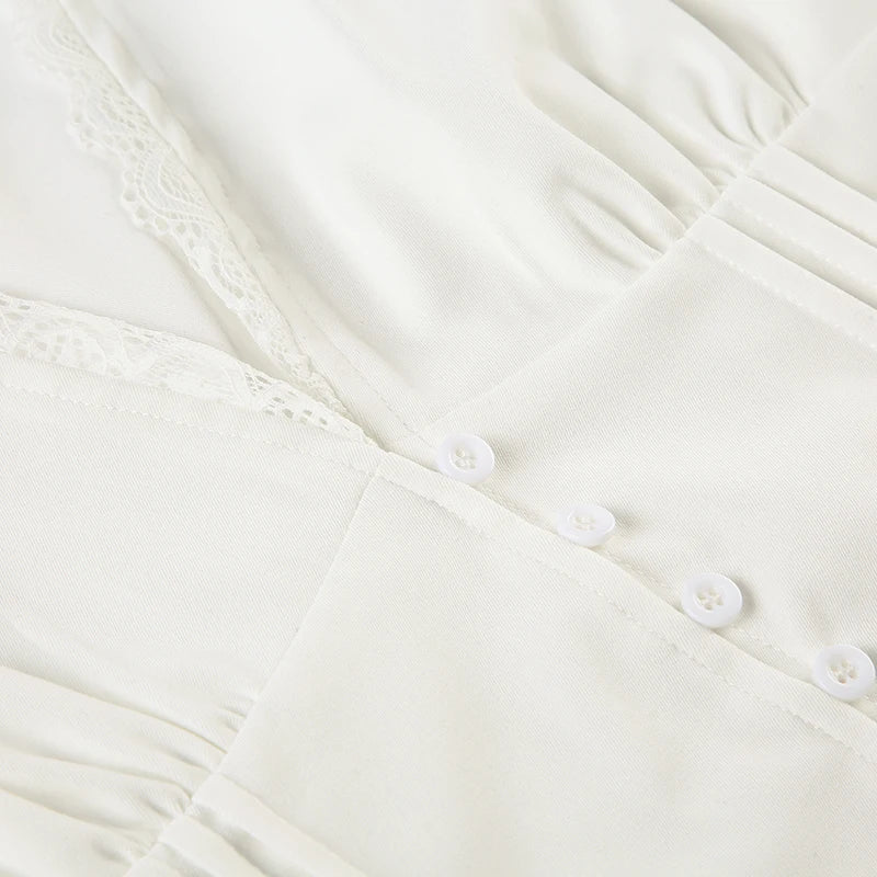 Lace Trim Button Up Shirt