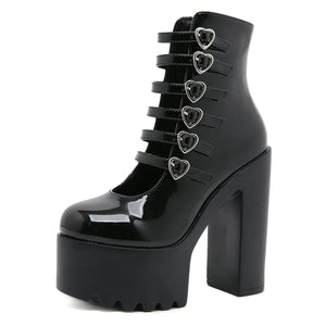 Multi Strap Platform Heels