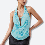 Plunge Neck Sequined Beaded Top