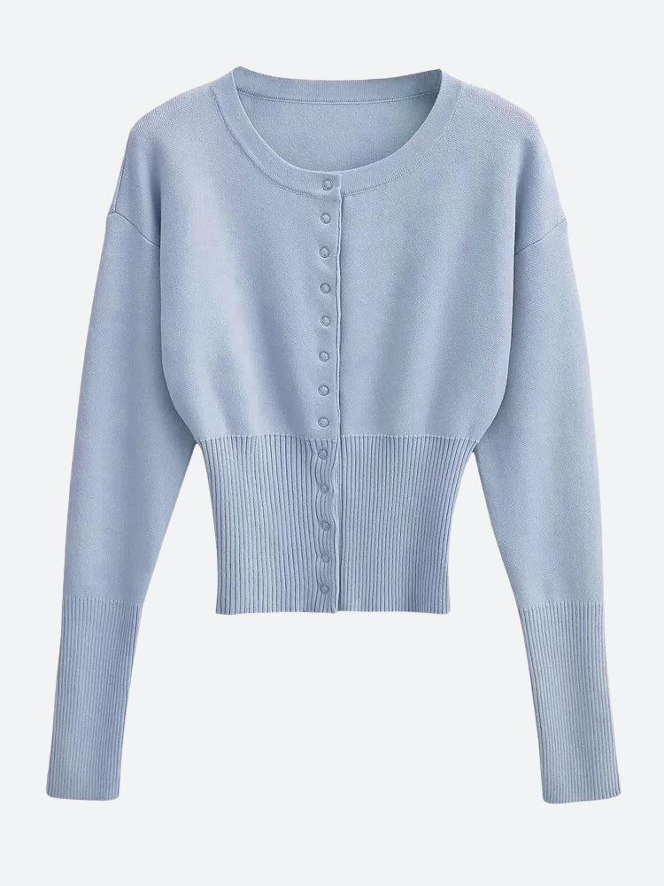 Ribbed Slim Fit Cardigan