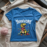 Yarnivore Crocheter Lady V-neck