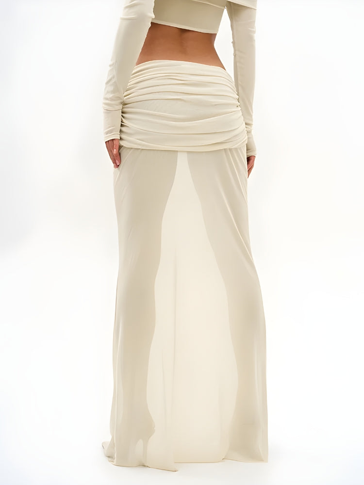 Strapless Top & Maxi Skirt Two Piece Set