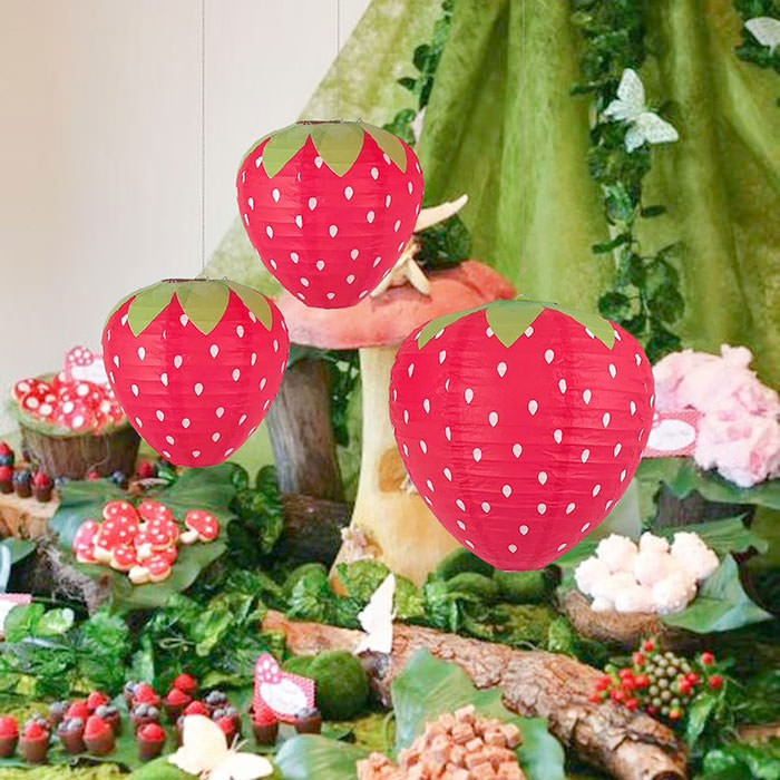 Strawberry Shaped Paper Lanterns