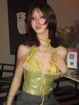 Sunflower Halter Top