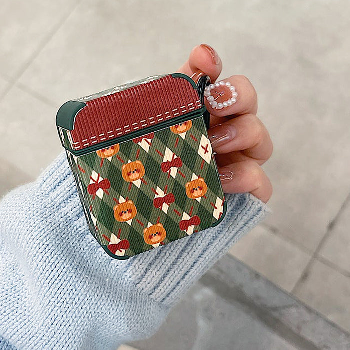 Teddy Red Bow Airpods Case