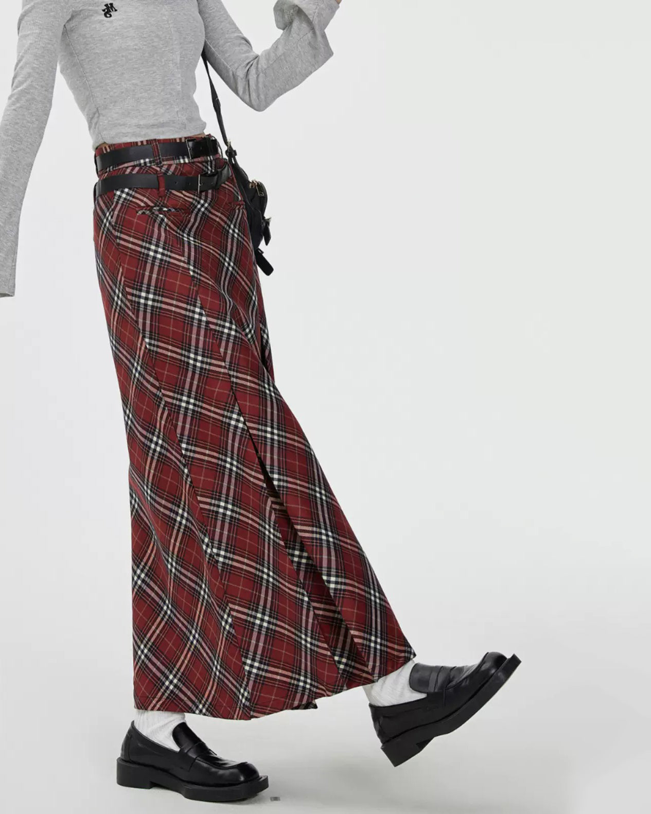 London Bridge Plaid Maxi Skirt