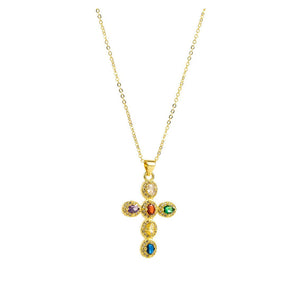 Mafia Mama Cross Charm Necklace