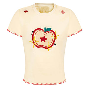 Apple Embroidered T-Shirt