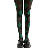 Library Crush Argyle Pattern Tights