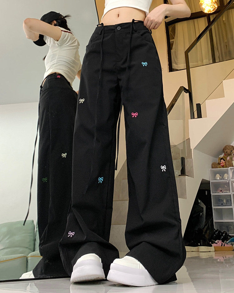 Coquette Aesthetic Bow Pants