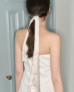 Coquette Aesthetic Bow Print Scarf