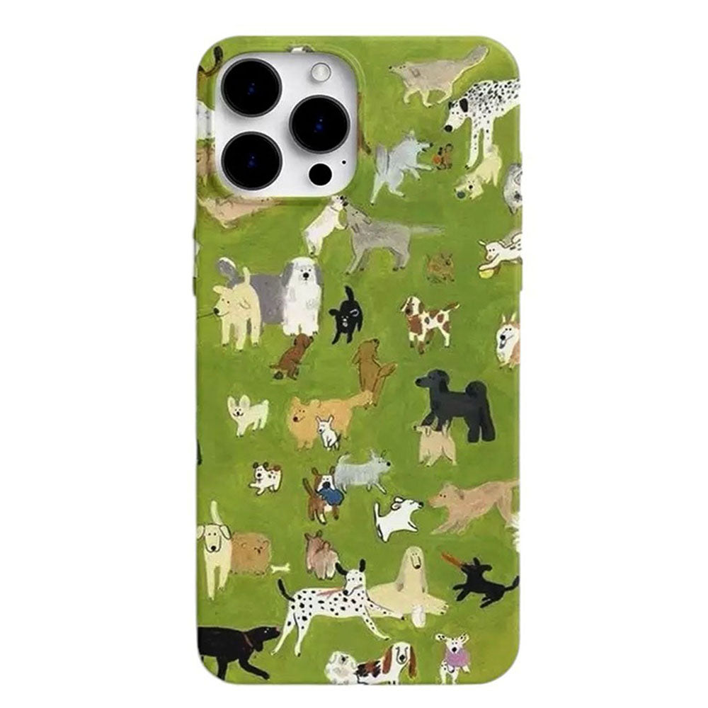 Cute Dogs Pattern iPhone Case