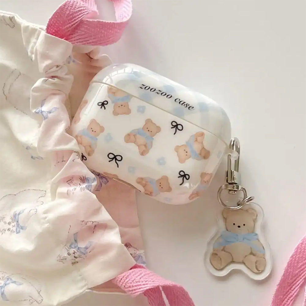Cute Bear & Bows Airpods Case