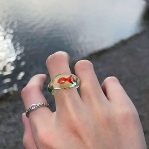 Goldfish Clear Resin Ring