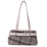 Gossip Goes Around Plaid Belted Bag