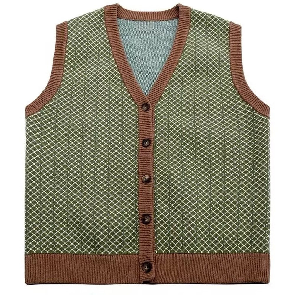 Grandpa Aesthetic Button Up Vest