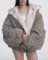 Less Conversation Reversible Fur Jacket