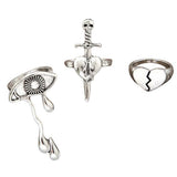 Grunge Aesthetic Ring Set