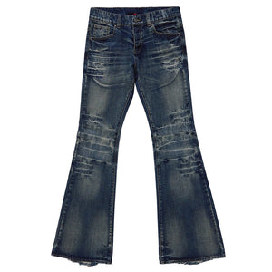 Grunge Distressed Flare Jeans