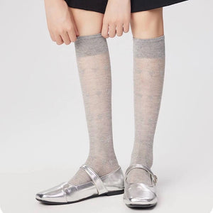 Softie Heart Thin Knee Socks