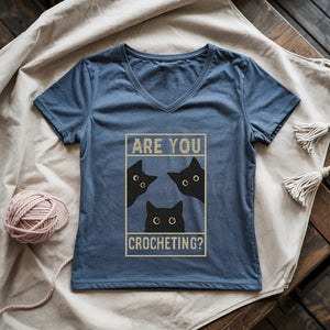 Are U Crocheting Lady V-neck