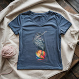 Crochet Crow Lady V-neck
