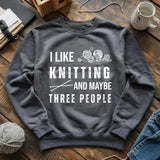 Knitting & 3 People Sweatshirt