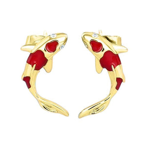 Koi Fish Stud Earrings