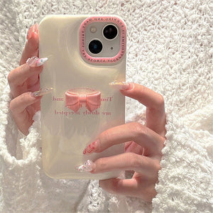 Korean Aesthetic Bow iPhone Case
