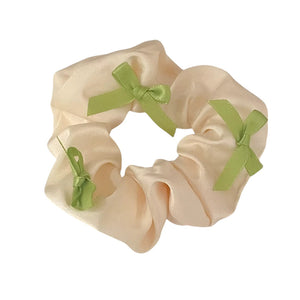 Korean Style Bows Satin Scrunchie