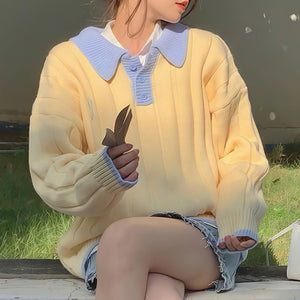 Lemon Crush Polo Sweater